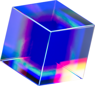 3D Holographic Glass Cube 